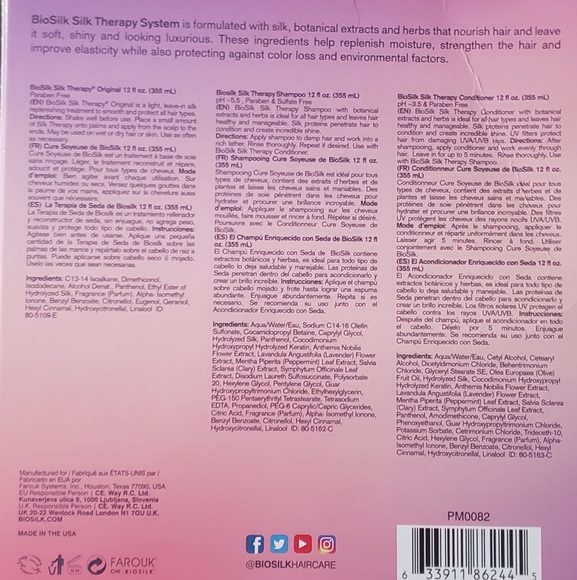 Biosilk Silk Therapy Shampoo Sulfate & Paraben Free Made in USA NWT - Picture 3 of 3